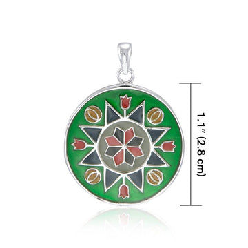 Flower Prosperity Silver Pendant TP1383 - Jewelry